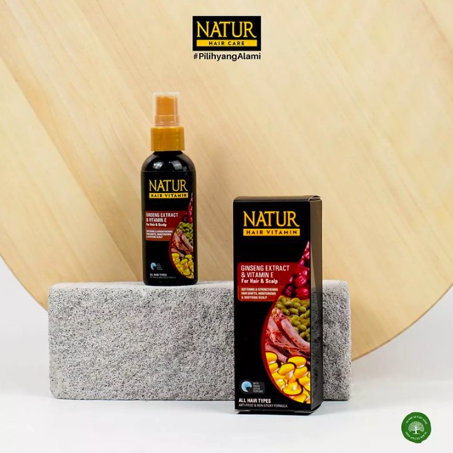 Natur Hair Vitamin 80ml | Olive Oil Aloe Vera Ginseng