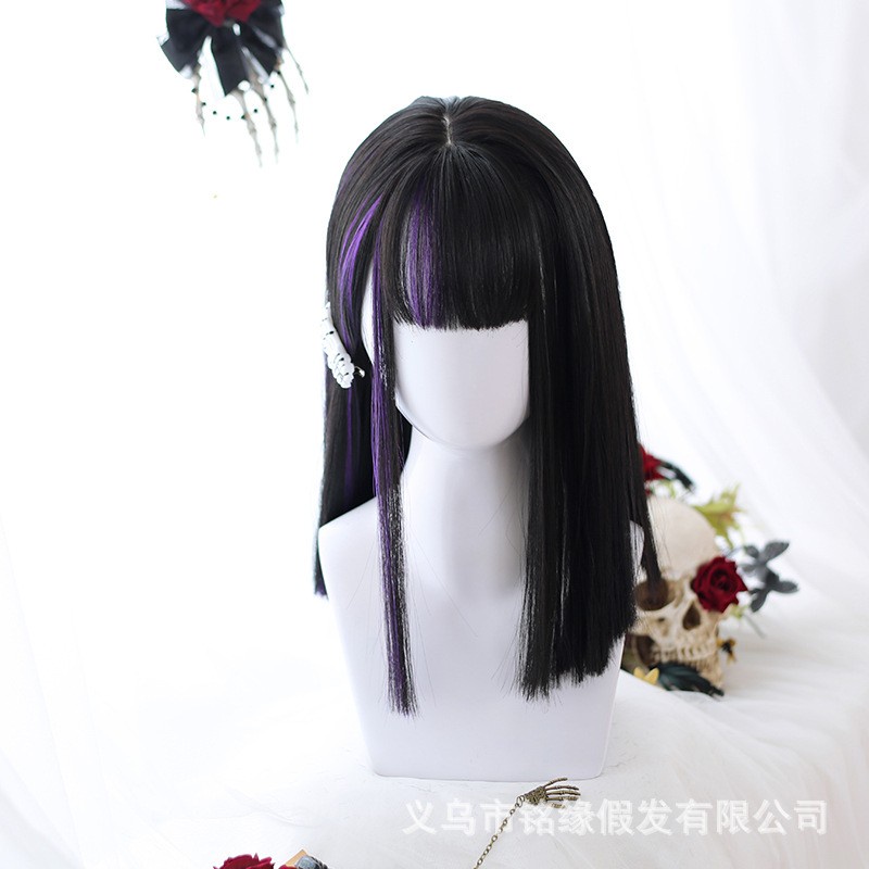 LOL-06 wig rambut palsu wanita peek a boo kpop lolita cosplay import