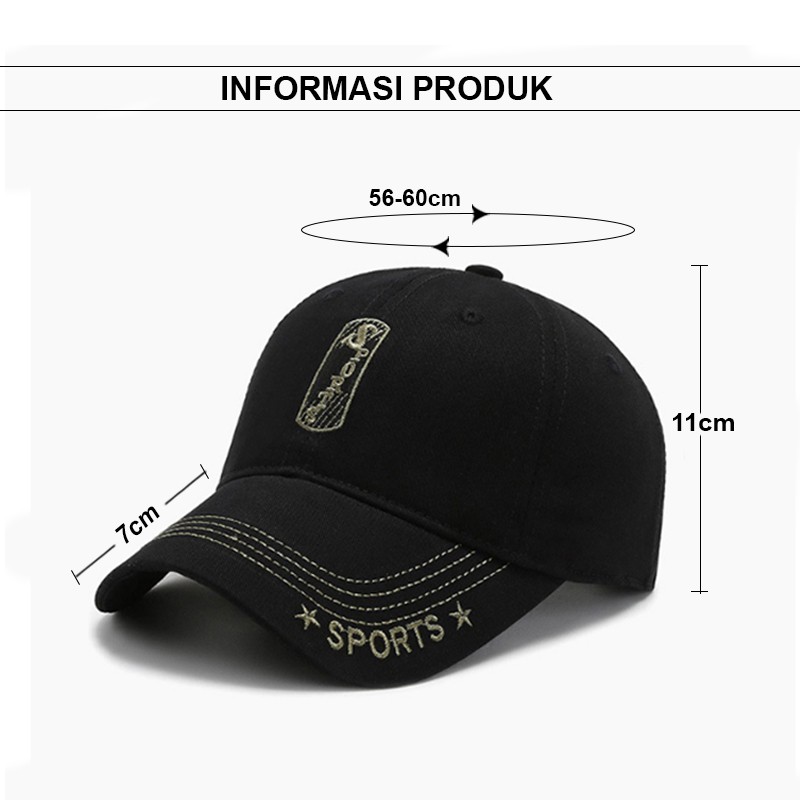 TOPI BASEBALL PRIA FASHION KOREA SPORT CAP GOLF IMPORT TOPI OLAHRAGA OUTDOOR TR17