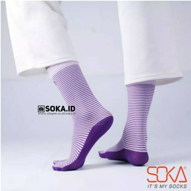 Kaos Kaki SOKA Essentials SOKA - Jempol Pendek Size M Motif - Kaos Kaki Motif - Kaos Kaki jempol bermotif