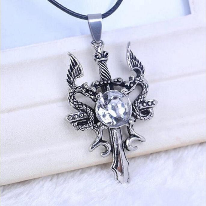 European and American Skull Stainless Steel Necklace Male Flame Pendant Pendant Sweater Chain Small Jewelry