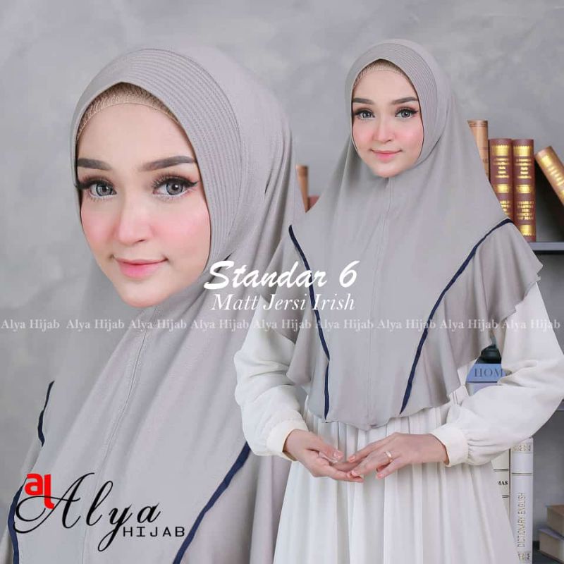 Jilbab Khimar Bergo Instan Aghnia STD 6 Ori Alya Hijab