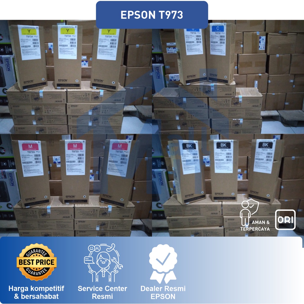 TINTA CATRIDGE EPSON T9732 T9733 T9734 COLOUR EPSON T973 RIPS WF C869R