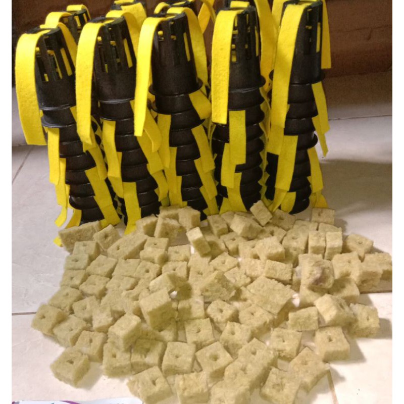 

[LEBIH MURAH] Paket Netpot Rockwool Sumbu Flanel Hidroponik