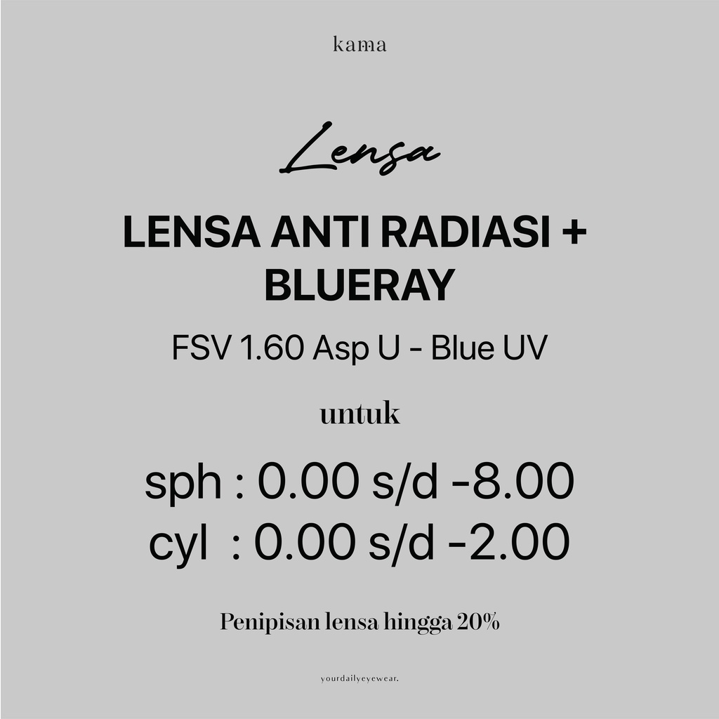 LENSA BLUERAY BLUE CUT HI BR