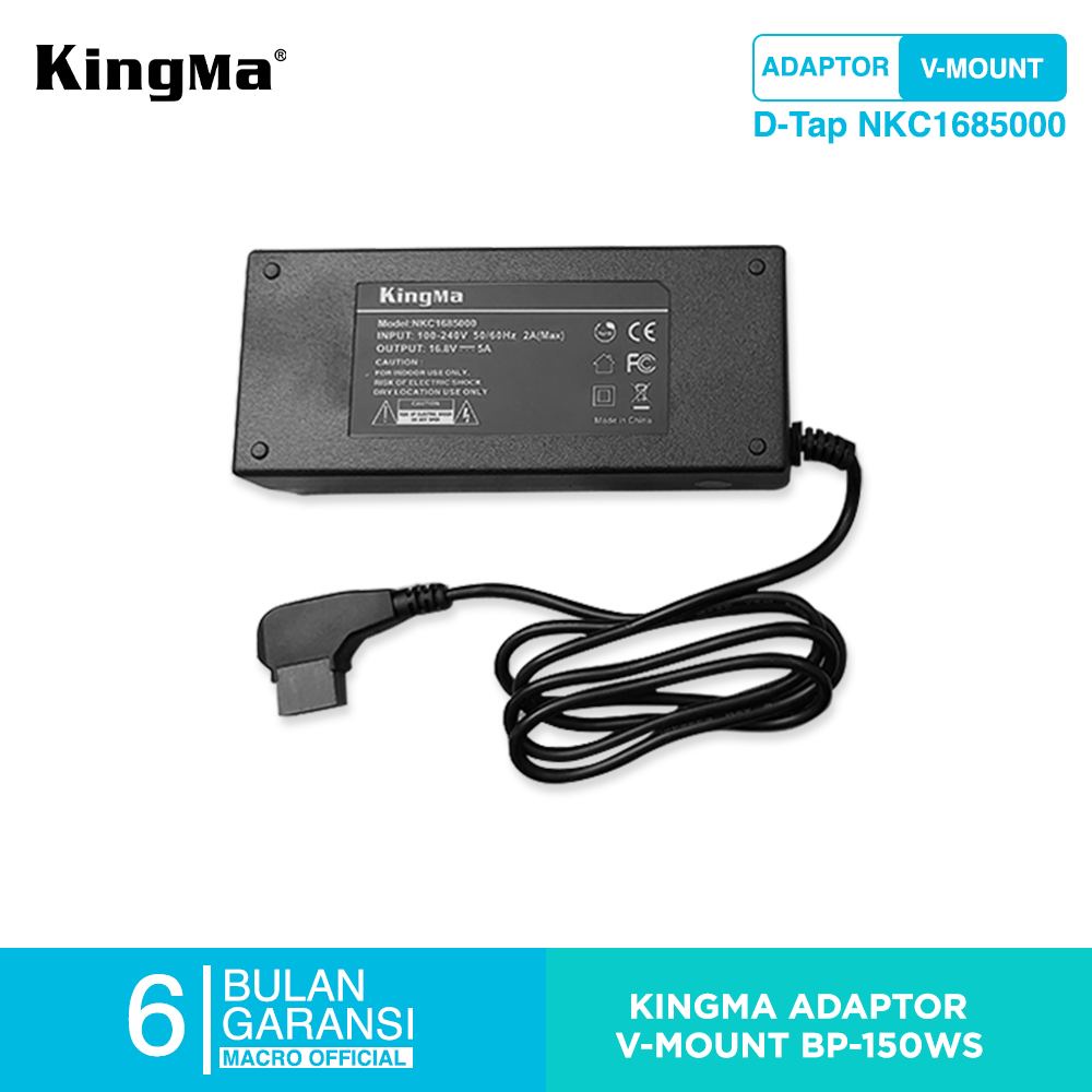 KINGMA Single Adaptor Charger for V-Mount BP150WS and Gold Mount AN-150W