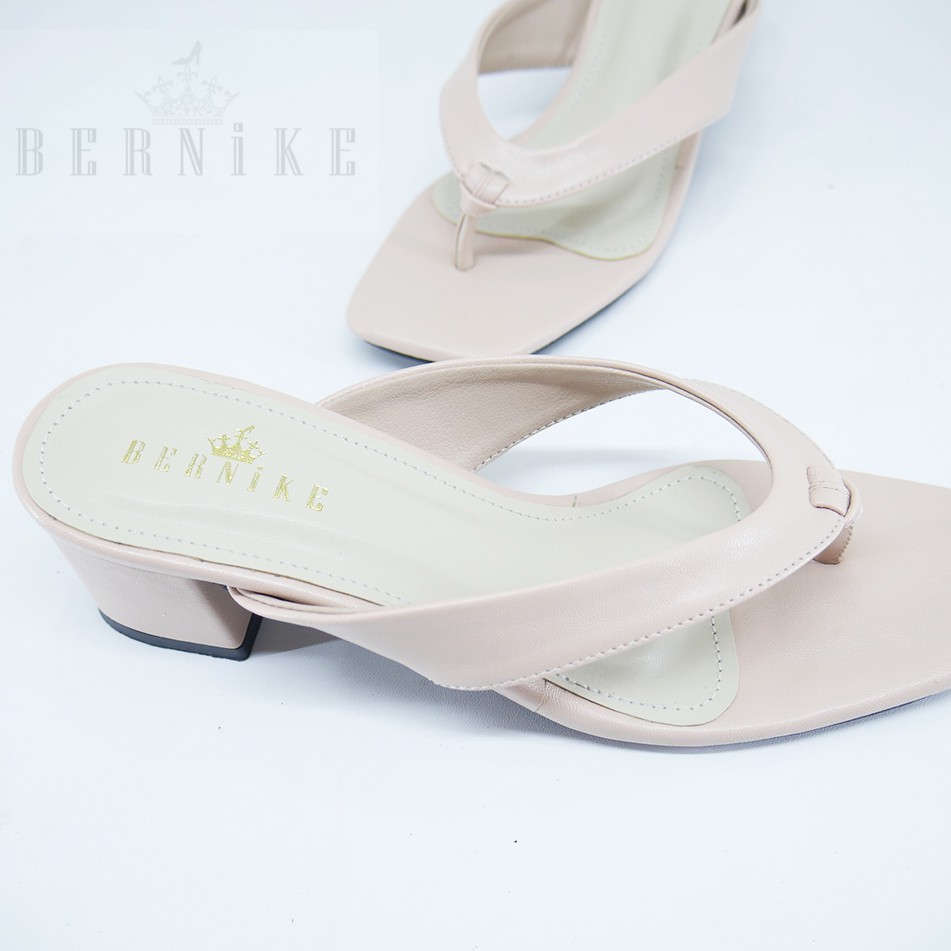 Bernike Shoes - Claudia Sepatu Sandal Wanita Jepit Hak Tahu 5 cm 36-43