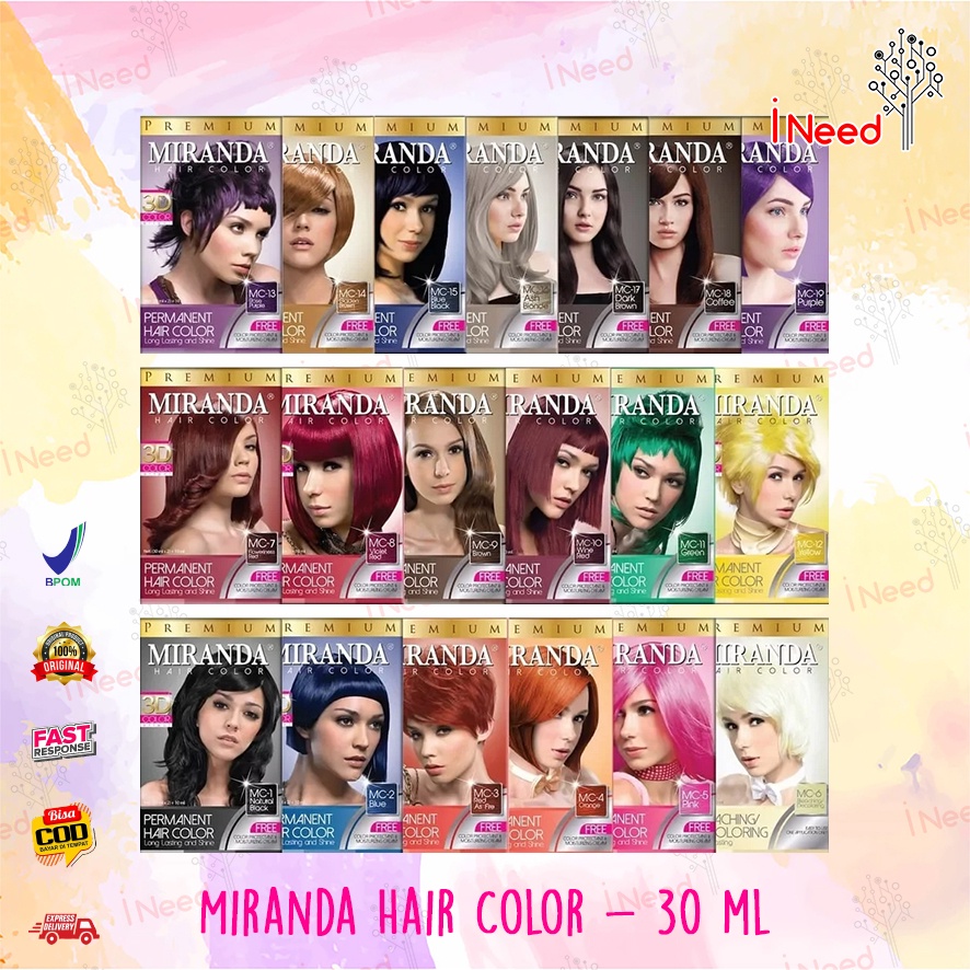 (INEED) Miranda Hair Color - 30ml ( Pewarna Rambut )