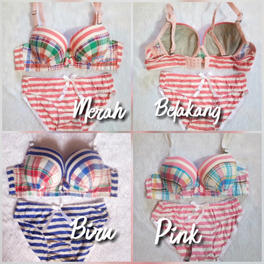 Push Up Bra Set Bh Dan Cd Celana Dalam Wanita Ukuran 32 34 36 Remaja Perempuan Dewasa Import Kawat K