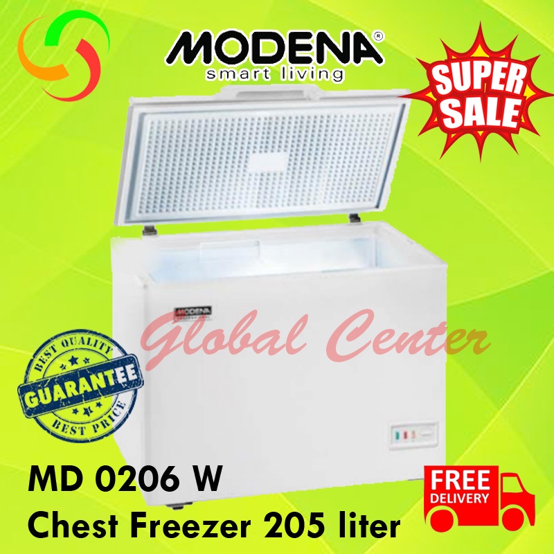 CHEST FREEZER MODENA 205 L MD-0206 W GARANSI RESMI