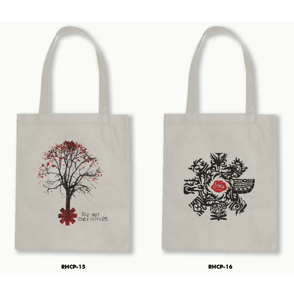 TOTE BAG BLACU - RHCP/RED HOT CHILI PEPPERS .01