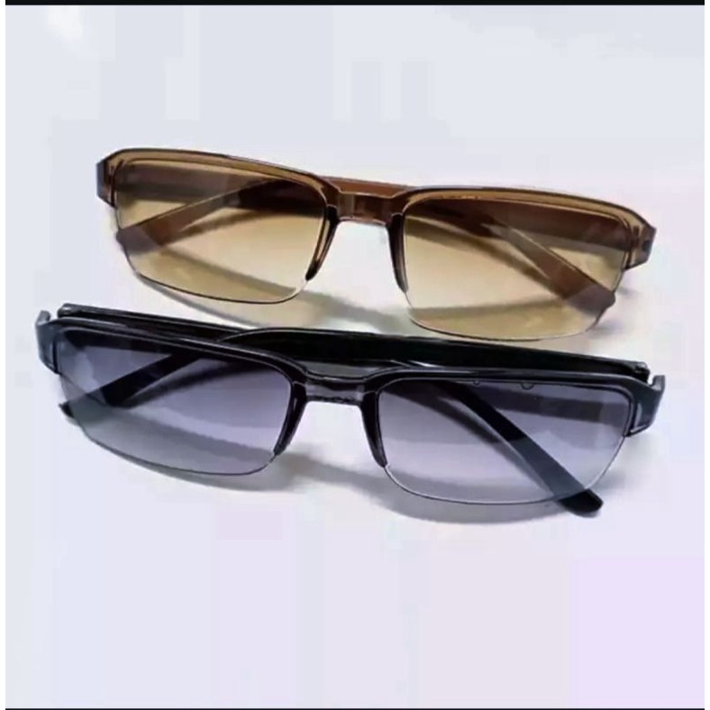 kacamata  gaya pria wanita sunglasses tanpa frame