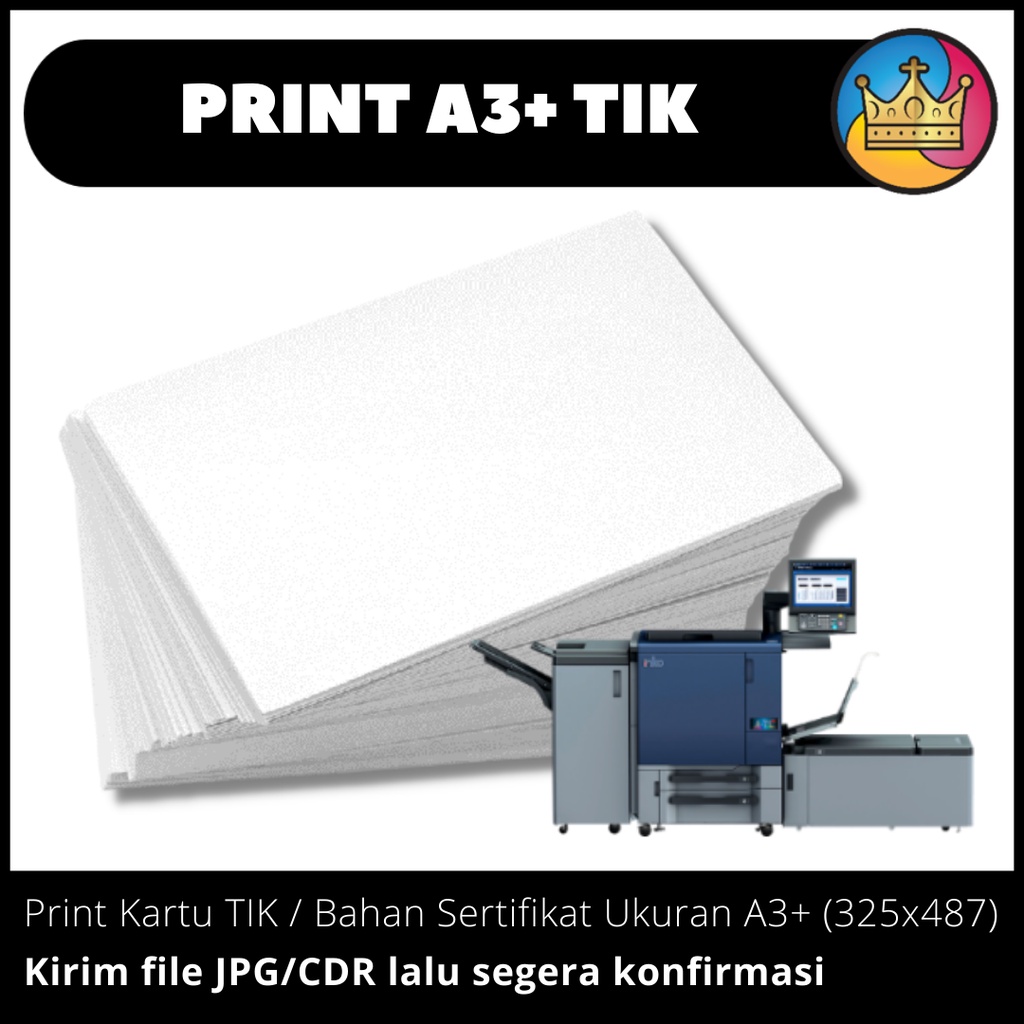 

DIGITAL PRINT A3+ Cetak Kertas TIK / Bahan Sertifikat Ukuran A3+