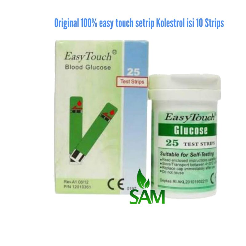 Strip gula darah easy touch isi 25 strip/ strip gula darah/ strip gula