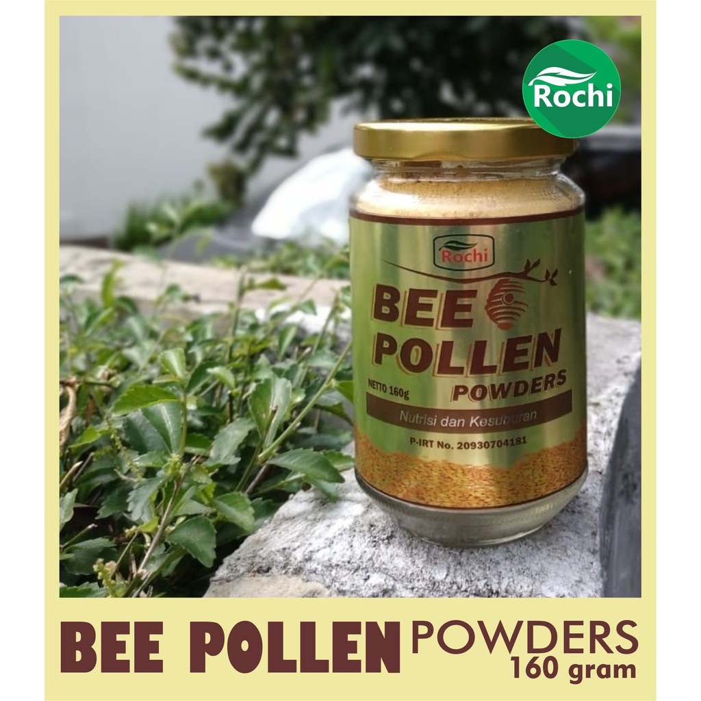

Bee Pollen Powder (bubuk) 160gram - Bee pollen Rochi - Bee pollen berkhasiat untuk program hamil
