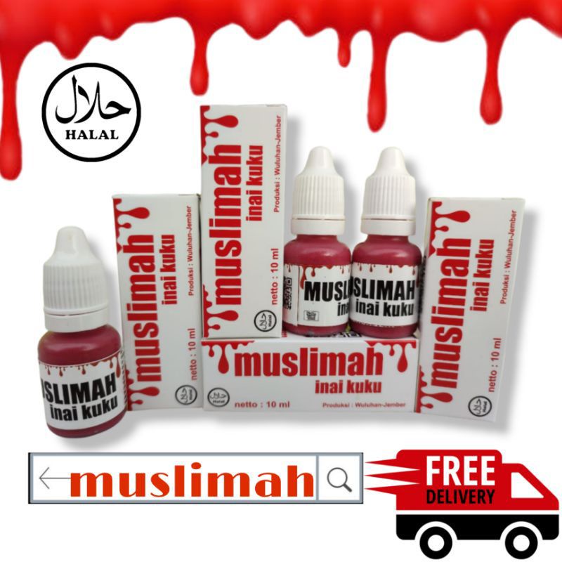 INAI KUKU MUSLIMAH.100% HALAL./100% sah untuk sholat./Inai kukutermurah/grosir.