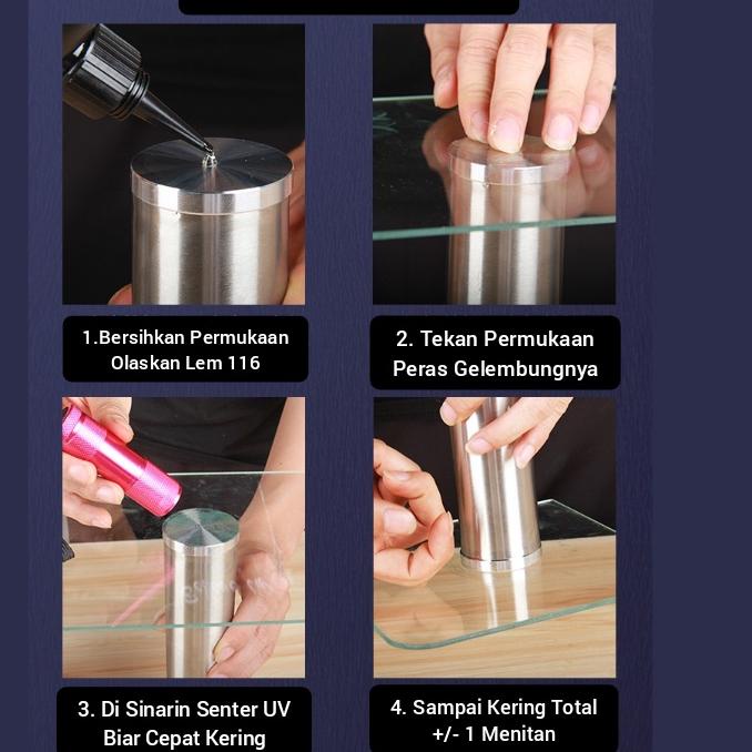 

Dijual.. (10g)Lem UV (Kaca/Kristal)-(Kaca-Logam)-(Akrilik/Plastik Bening)/Lem UV 116/Lem Laser/Lem I