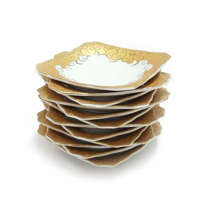 +%+%+%] Vicenza Square Dessert Plate Piring Kue Lepek Kotak Kecil B423