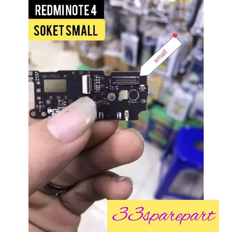 FLEXIBLE CHARGER/PCB XIAOMI REDMI NOTE 4 MEDIATEK SOKET BIG/SMALL ORIGINAL