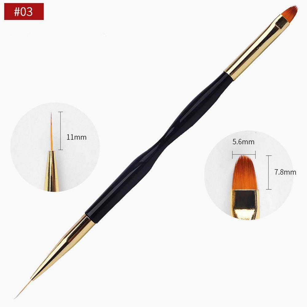 R-flower 1PC Nail Liner Lukisan Pen Fashion Nail Art Brush UV Gel Detailing