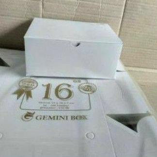 

Dus Snack / Dus kue putih polos ( 50 & 100lbr) Berbagai Macam Ukuran