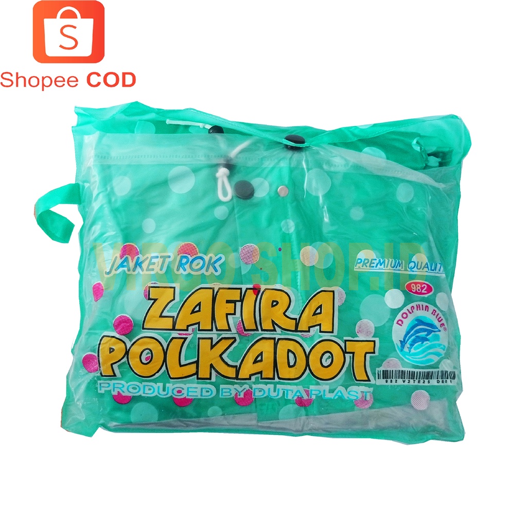 Jas Hujan Dolphin Blue 982 Polkadot Jaket Rok Wanita / Jas Hujan Polkadot / Jas Hujan / Jas Ujan / Jas Ujan / Mantel / Mantel Hujan