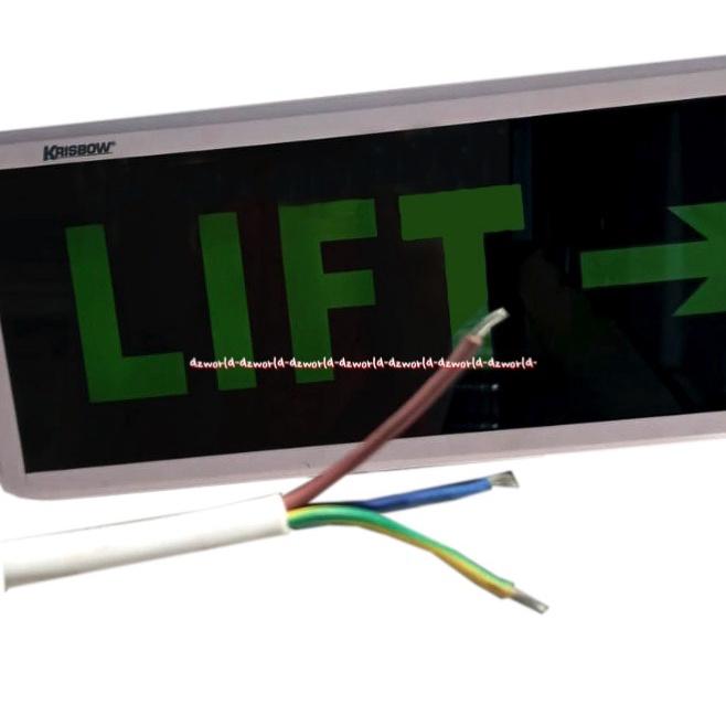 Krisbow Sign Board Green Led Lift Papan Penunjuk Arah Lift Dua Sisi Pakai Lampu Green Light Lif Kris