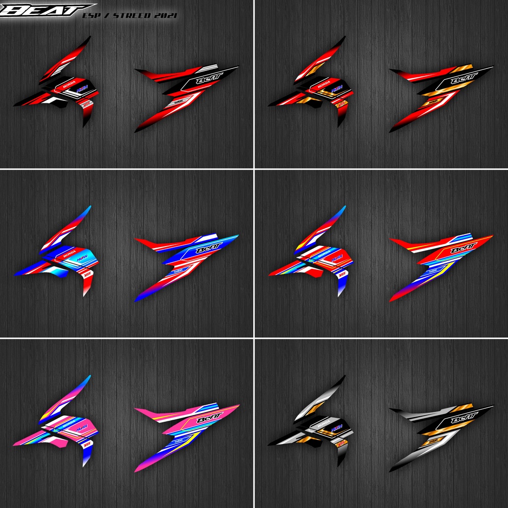 Stiker Motor Striping Variasi Honda Beat ESP/Street New 2021 / Stiker Variasi Beat ESP/Street New 20