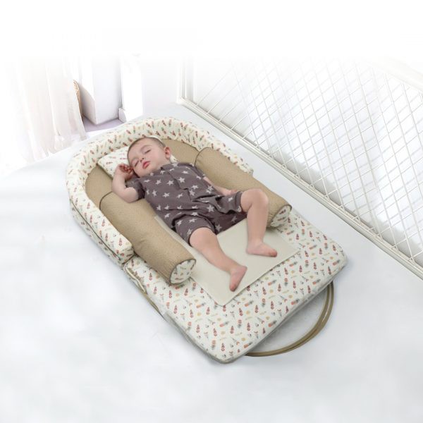 [2 kg] Omiland Kasur Bayi Lipat Bumper + Kelambu (FREE Waslap) Feather Series - OBK 5621 Bumper-4