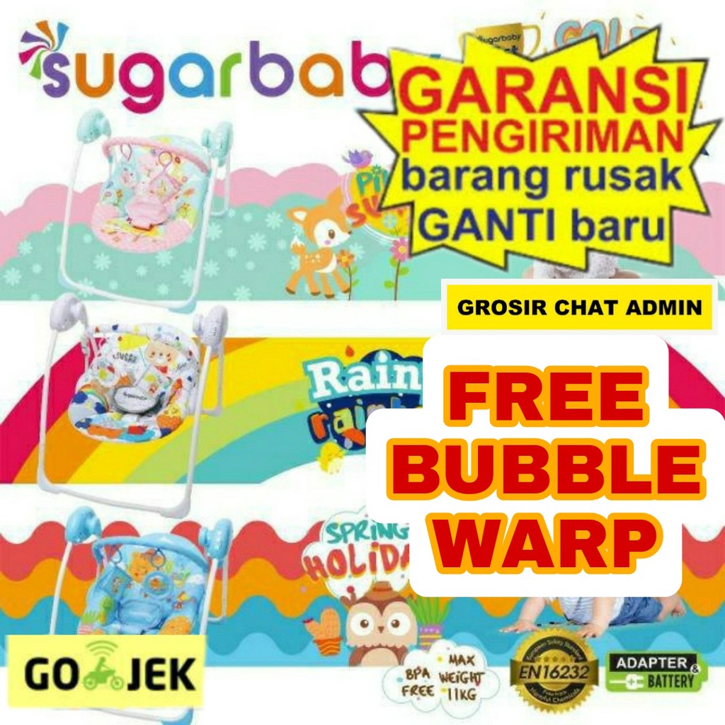 Baby SWING AYUNAN Bayi SUGAR BABY SUGARBABY GOLD EDITION SWING BOUNCHER AYUNAN ELEKTRIK MANUAL