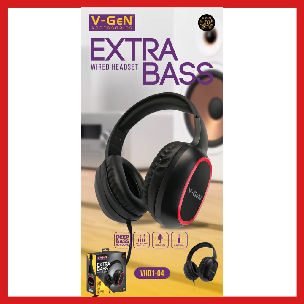 VHD1-04 Headset Gaming V-GeN Extra Bass Sound VGEN