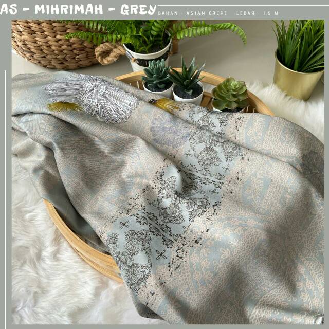 Mihrima bahan asia crepe motif look like lisia dress by ria miranda