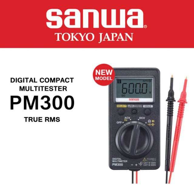 Digital Compact Multitester True RMS Mini Pocket Size - Sanwa PM300