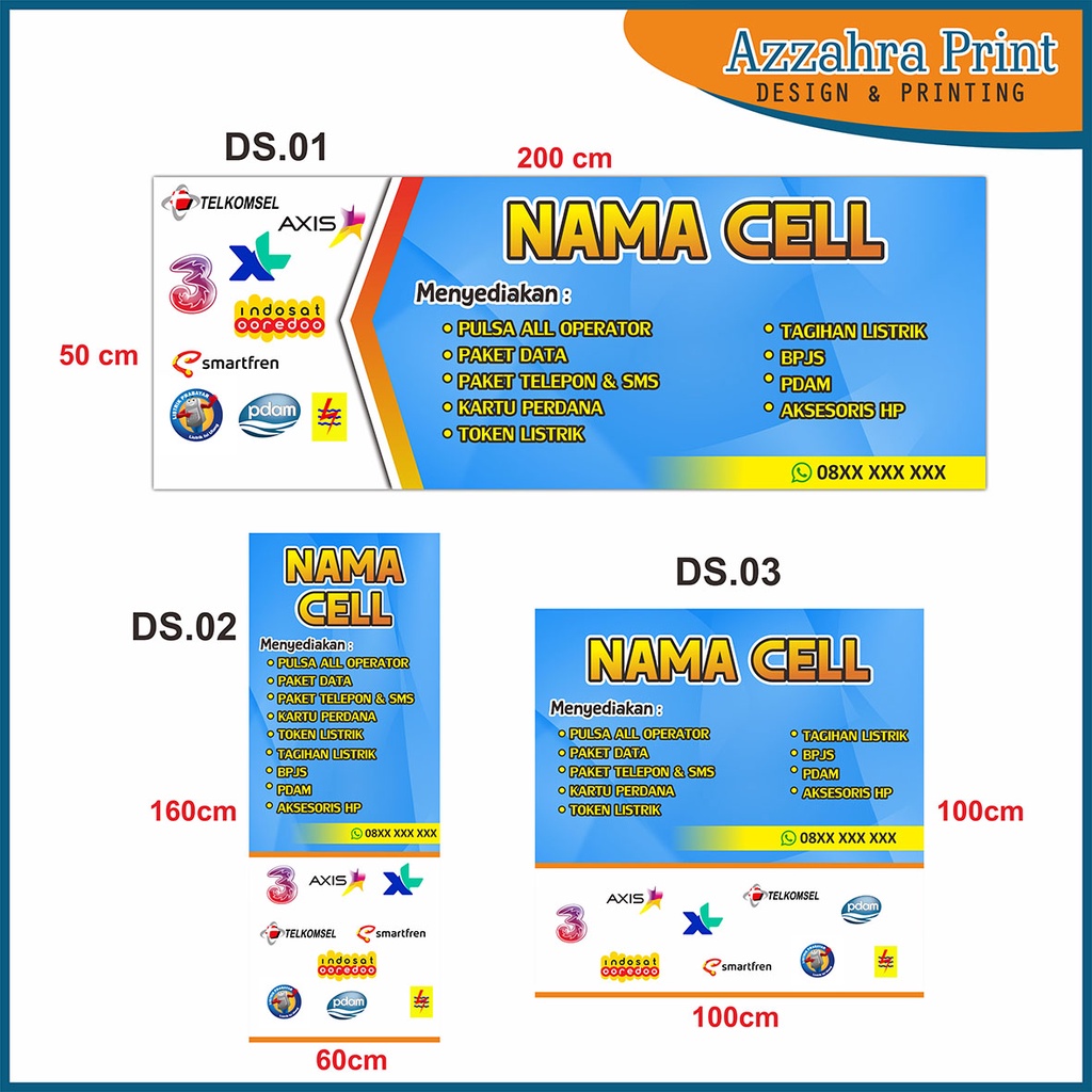 spanduk konter banner konter spanduk/banner konter custom murah