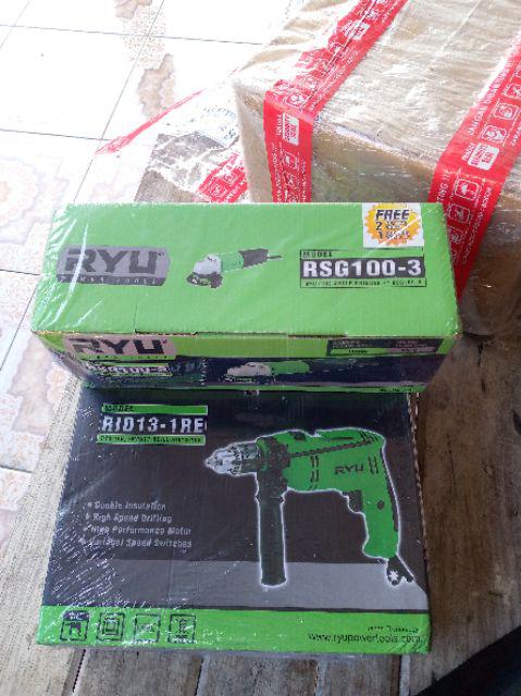 Promo Paket Gerinda Ryu + Bor Ryu 13mm Komplit