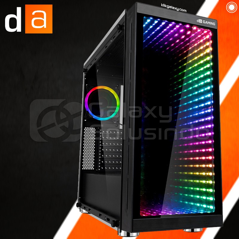 Digital Alliance DA Gaming Mirror RGB Tempered Glass Mid Tower Case