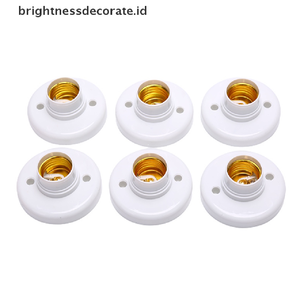 (Birth) 6pcs Base Lampu Bohlam Edison E27