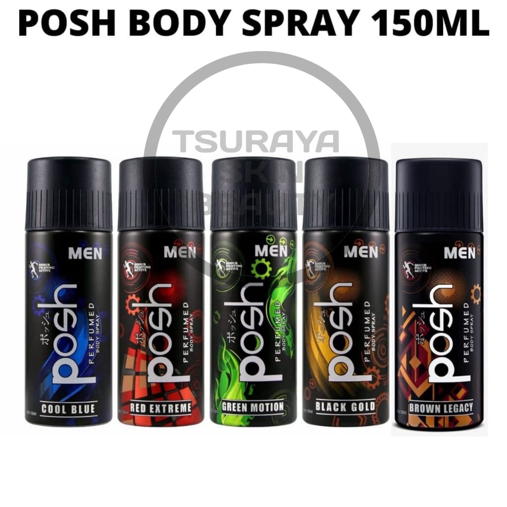 POSH MEN 150ml / Minyak Wangi Posh Men Body Spray 150ml