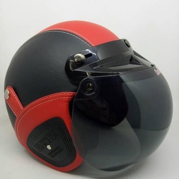 HELM BOGO HITAM MERAH