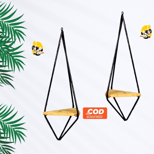 Furniture Rak Dinding Vintage Besi Hexagonal Vintage Pot Bunga Hiasan Dnding Tempel Sudut Pajangan M