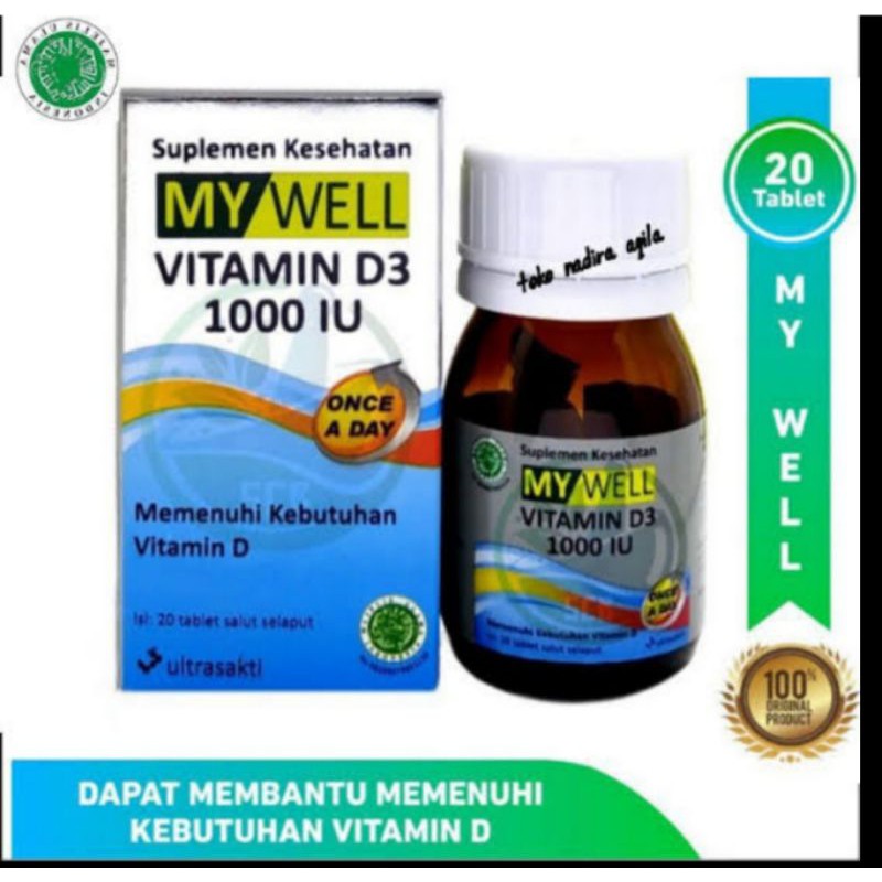 My Well Vitamin D3 1000 iu -20 Tablet /Vitamin D3 1000iu
