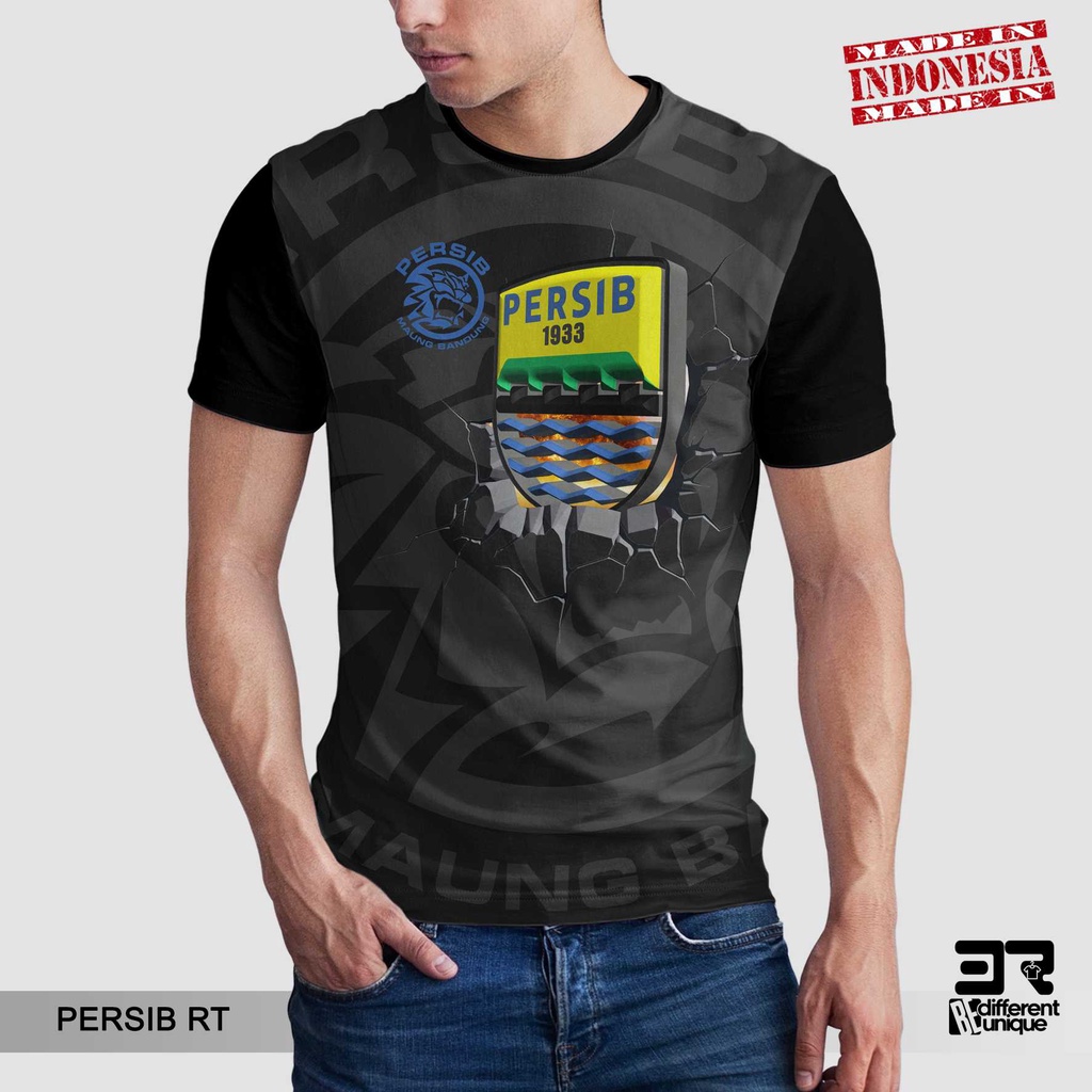 [ COD ] KAOS PRINTING GAMBAR TEAM SEPAKBOLA PERSIB BANDUNG RT - BAJU SEPAK BOLA DISTRO ORIGINAL MOTI