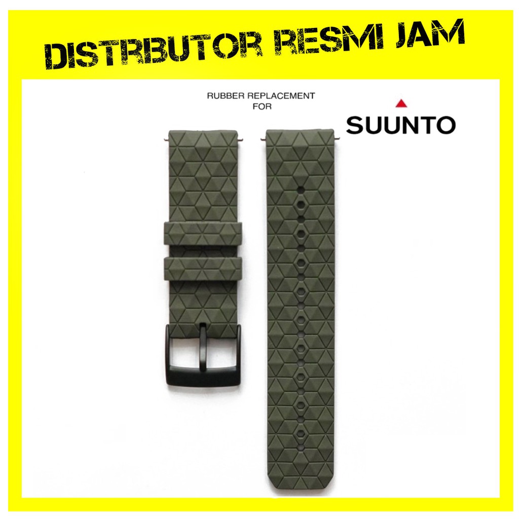 Tali Jam Tangan Rubber Suunto 9 / Suunto Spartan / Suunto Traverse - Army Green