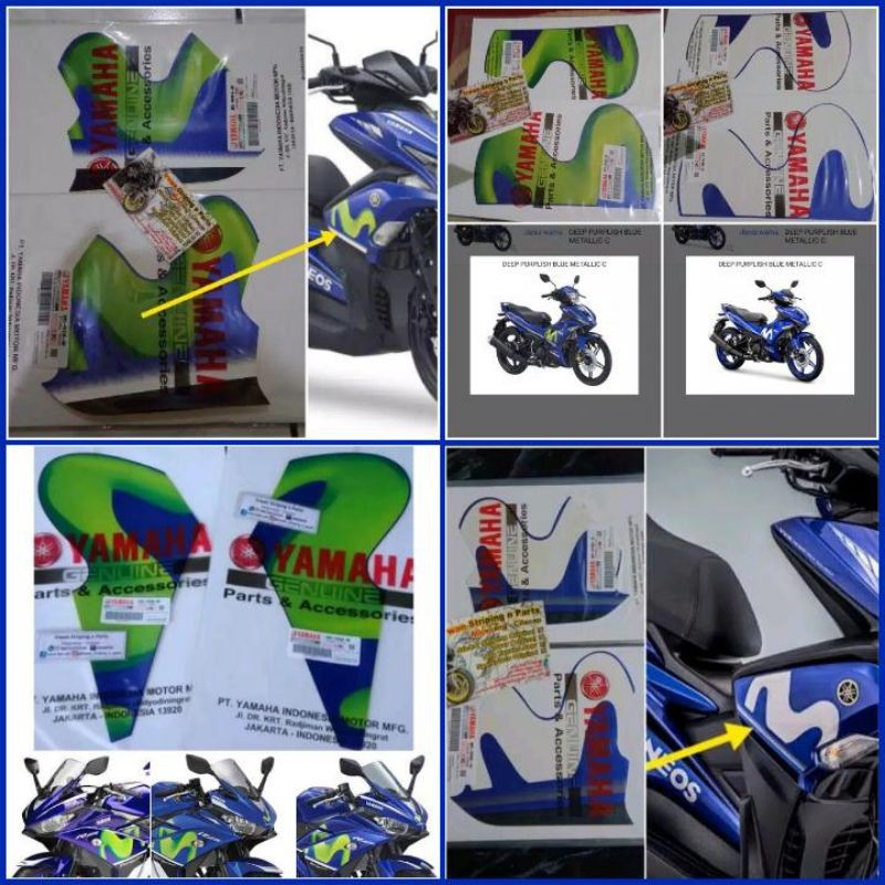 Stiker Sticker Striping Logo Movistar Yamaha GP Aerox MX King R15 R25 Vixion NVA R15V3