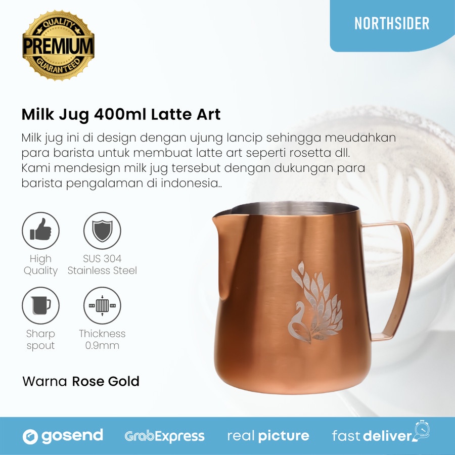 MILK JUG PROFESSIONAL LATTE ART 400ML &amp; 600ML