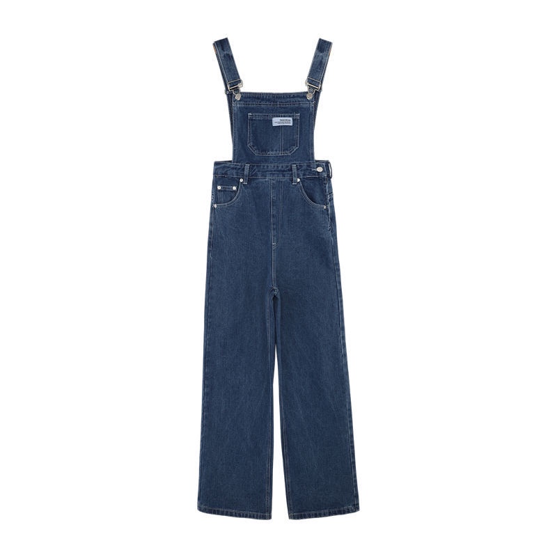 Overall denim berpinggang tinggi wanita musim semi dan musim panas 2022 versi Korea baru dari retro