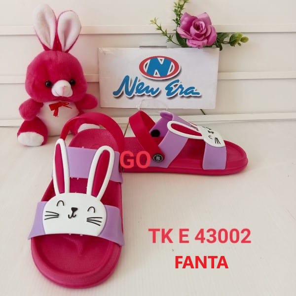 gof NEW ERA TK E 43002 Sandal Selop Kelinci Anak Perempuan Sendal Karet Anak Anti Slip Original