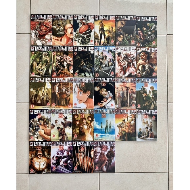 komik attack on titan volume 1-28 (bekas/preloved)