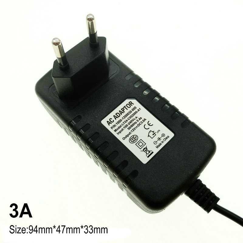 DSM Adaptor Power LED Strip DC12V 3A Kepala Plug 5.5x2.5mm AC Adapter Murah Power Adaptor Serbaguna