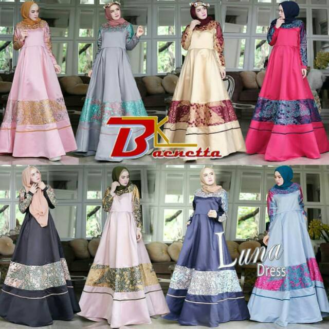 Luna Dress Ori by Baenetta Syari Gamis Pesta Premium